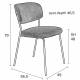 Duo de Chaises Jolien Woody Chaises de Table Acier Noir et Rose Poudré