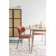 Duo de Chaises Jolien Woody Chaises de Table Acier Noir et Rose Poudré