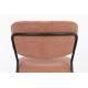 Duo de Chaises Jolien Woody Chaises de Table Acier Noir et Rose Poudré