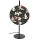 Lampe de Table Jaylee Woody Luminaire à poser métal et Abat-jour Coton 20x31x71 cml