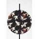 Lampe de Table Jaylee Woody Luminaire à poser métal et Abat-jour Coton 20x31x71 cml