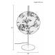 Lampe de Table Jaylee Woody Luminaire à poser métal et Abat-jour Coton 20x31x71 cml