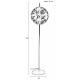 Lampadaire Jaylee Woody Luminaire sur Pied Acier Noir et Abat-Jour Coton 30x39x158 cm