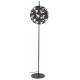 Lampadaire Jaylee Woody Luminaire sur Pied Acier Noir et Abat-Jour Coton 30x39x158 cm