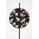 Lampadaire Jaylee Woody Luminaire sur Pied Acier Noir et Abat-Jour Coton 30x39x158 cm