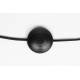 Lampadaire Jaylee Woody Luminaire sur Pied Acier Noir et Abat-Jour Coton 30x39x158 cm
