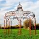 Harmonieuse Gloriette de Jardin Tonnelle Pergola Kiosque en Acier Oxydé 340x340x380cm