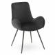 Chaise Rizzo Tourmente Athezza Siège de Table de Salle à Manger en Métal et Tissu 53x64x82,5cm