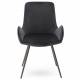 Chaise Rizzo Tourmente Athezza Siège de Table de Salle à Manger en Métal et Tissu 53x64x82,5cm