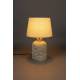 Lampe de Table Russel Dutchbone Luminaire à Poser Céramique et Abat-Jour en Lin 38x38x62cm