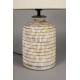 Lampe de Table Russel Dutchbone Luminaire à Poser Céramique et Abat-Jour en Lin 38x38x62cm