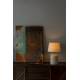 Lampe de Table Russel Dutchbone Luminaire à Poser Céramique et Abat-Jour en Lin 38x38x62cm