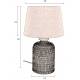 Lampe de Table Russel Dutchbone Luminaire à Poser Céramique et Abat-Jour en Lin 38x38x62cm