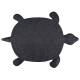 Pas Japonais Motif Tortue Décoration de Jardin en Fonte Patinée Noir 1,8x23x32,2cm