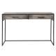 Console Turf Hinsk Coiffeuse Bois Gris et Métal Sellette d’Appoint Style Industriel 40x76x120cm