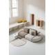 Pouf Angle Droit Hunter Zuiver Élément Canapé Modulable Assises de Salon en Tissu Côtelé 4 Coloris 38x60x100cm