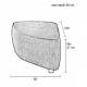 Pouf Angle Gauche Hunter Zuiver Élément Canapé Modulable Assises de Salon en Tissu Côtelé 4 Coloris 38x60x100cm