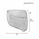 Pouf Angle Gauche Hunter Zuiver Élément Canapé Modulable Assises de Salon en Tissu Côtelé 4 Coloris 38x60x100cm