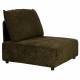 Fauteuil 1,5 Place Hunter Zuiver Élément Canapé Modulable Assises de Salon Avec Dossier en Tissu Côtelé 4 Coloris 87x99x100cm