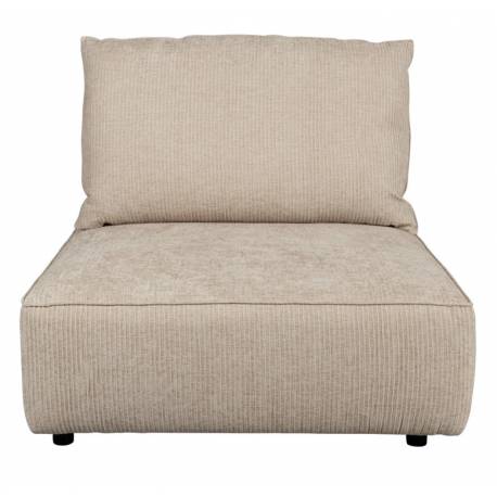 Fauteuil 1,5 Place Hunter Zuiver Élément Canapé Modulable Assises de Salon Avec Dossier en Tissu Côtelé 4 Coloris 87x99x100cm