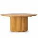 Table Basse Ham Athezza Table de Salon Sellette d’Appoint Ronde Couleur Naturel Piétement Central 45x85x85cm
