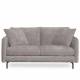 Canapé Modène Beige 2Places Athezza Sofa avec Coussins Banquette 2 Personnes en Bois Acier et Tissu 85x91x164cm
