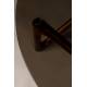 Table Basse Naia Dutchbone Guéridon Chêne Couleur Noyer et Verre Console d'Appoint Rétro 40x80x80cm