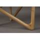 Table Basse Naia Dutchbone Guéridon Chêne Couleur Naturelle et Verre Console d'Appoint Rétro 40x80x80cm
