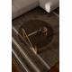 Table Basse Naia Dutchbone Guéridon Chêne Couleur Naturelle et Verre Console d'Appoint Rétro 40x80x80cm