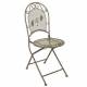 Salon de Jardin 2 Personnes Papillon Salon de Thé Bistrot 1 Table 2 Chaises Pliables en Fer Vert Antique