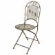 Salon de Jardin 2 Personnes Papillon Salon de Thé Bistrot 1 Table 2 Chaises Pliables en Fer Vert Antique