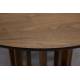 Table de Repas Barlet Ø120 Dutchbone Table de Salle à Manger Ronde en Bois Placage Noyer 75x120x120cm
