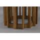 Table de Repas Barlet Ø120 Dutchbone Table de Salle à Manger Ronde en Bois Placage Noyer 75x120x120cm