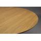 Table de Repas Barlet Ø120 Dutchbone Table de Salle à Manger Ronde en Bois Placage Chêne Clair 75x120x120cm