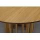 Table de Repas Barlet Ø120 Dutchbone Table de Salle à Manger Ronde en Bois Placage Chêne Clair 75x120x120cm