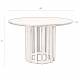 Table de Repas Barlet Ø120 Dutchbone Table de Salle à Manger Ronde en Bois Placage Chêne Clair 75x120x120cm