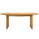 Table de Repas Barlet Ovale Dutchbone Table de Salle à Manger Extensible en Bois Placage Chêne Clair 75x90x200-240cm