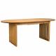 Table de Repas Barlet Ovale Dutchbone Table de Salle à Manger Extensible en Bois Placage Chêne Clair 75x90x200-240cm