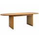 Table de Repas Barlet Ovale Dutchbone Table de Salle à Manger Extensible en Bois Placage Chêne Clair 75x90x200-240cm