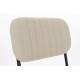 Chaise Jake Blanc Bouclé Signée Woody Siège de Table Vintage en Tissu Bouclé 46x56x80cm