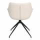 Lot de 2 Fauteuils Pivotants Doulton Vintage Beige Naturel Zuiver Sièges Assises de Table en Tissu Bouclé et Métal 61x67x80cm