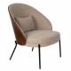 Fauteuil Rodin Dutchbone Assises de Salon Bois et Tissu Siège Ambiance Seventies 72x77,5x82cm