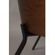 Fauteuil Rodin Dutchbone Assises de Salon Bois et Tissu Siège Ambiance Seventies 72x77,5x82cm