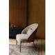 Fauteuil Rodin Dutchbone Assises de Salon Bois et Tissu Siège Ambiance Seventies 72x77,5x82cm