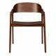 Lot de 2 Chaises Westlake Dutchbone Assises de Table Fauteuils Chêne Finition Brun Foncé 52x58x76cm