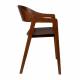 Lot de 2 Chaises Westlake Dutchbone Assises de Table Fauteuils Chêne Finition Brun Foncé 52x58x76cm
