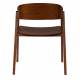 Lot de 2 Chaises Westlake Dutchbone Assises de Table Fauteuils Chêne Finition Brun Foncé 52x58x76cm
