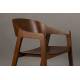 Lot de 2 Chaises Westlake Dutchbone Assises de Table Fauteuils Chêne Finition Brun Foncé 52x58x76cm