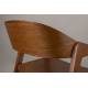 Lot de 2 Chaises Westlake Dutchbone Assises de Table Fauteuils Chêne Finition Brun Foncé 52x58x76cm