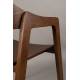Lot de 2 Chaises Westlake Dutchbone Assises de Table Fauteuils Chêne Finition Brun Foncé 52x58x76cm